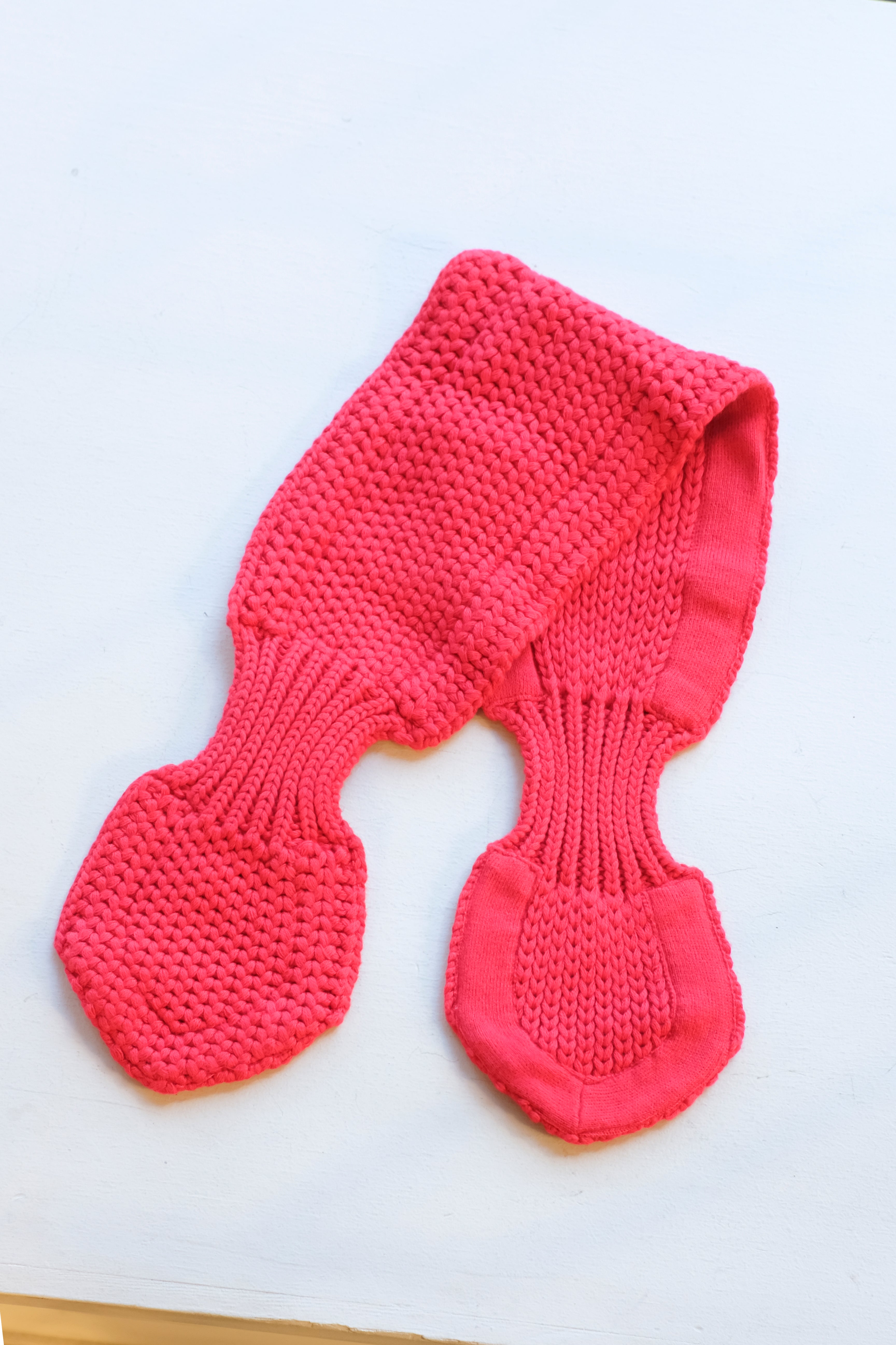 YMC - Slot Wool Scarf -red