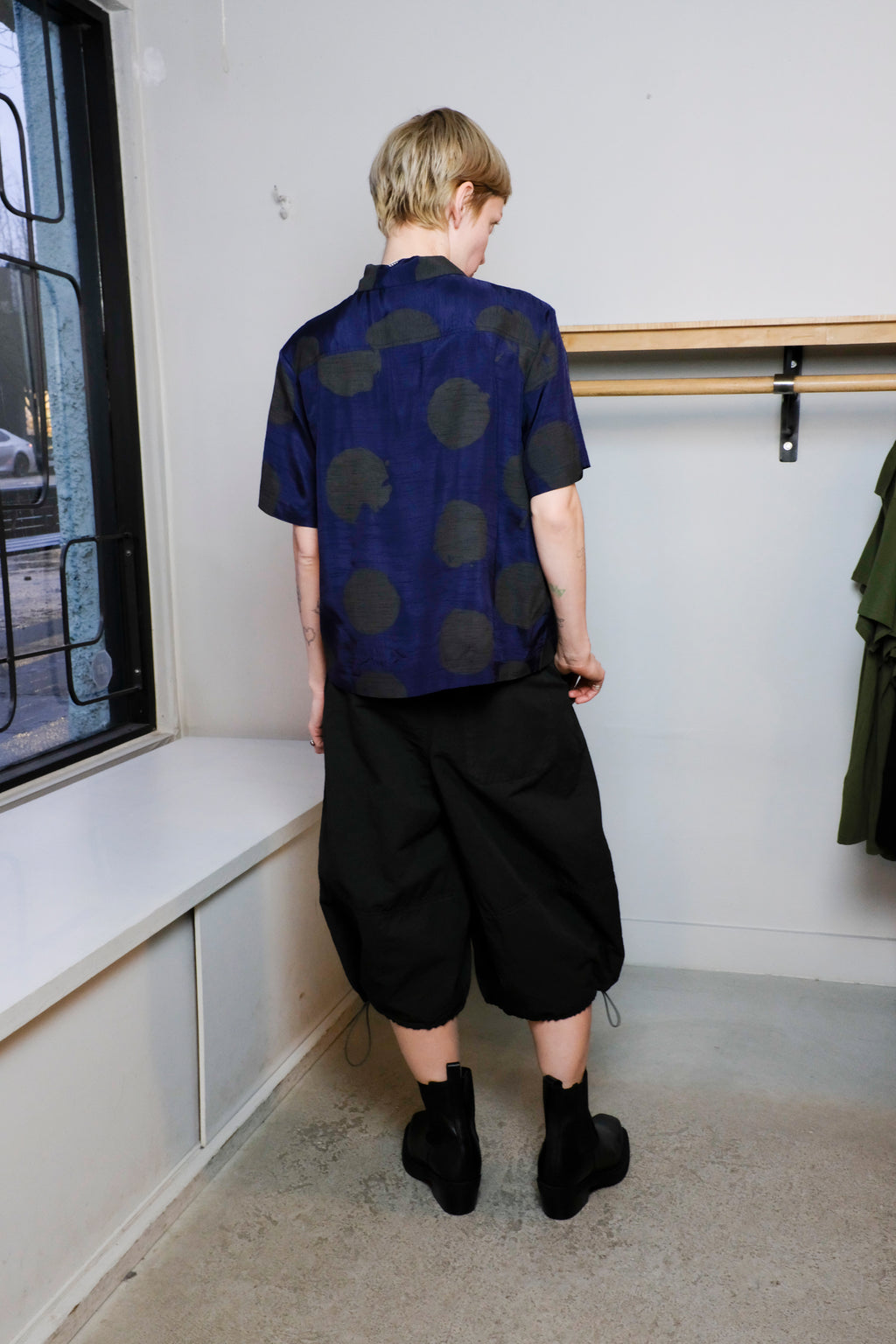 YMC - Vegas Shirt - Blue/Black Dots - Back
