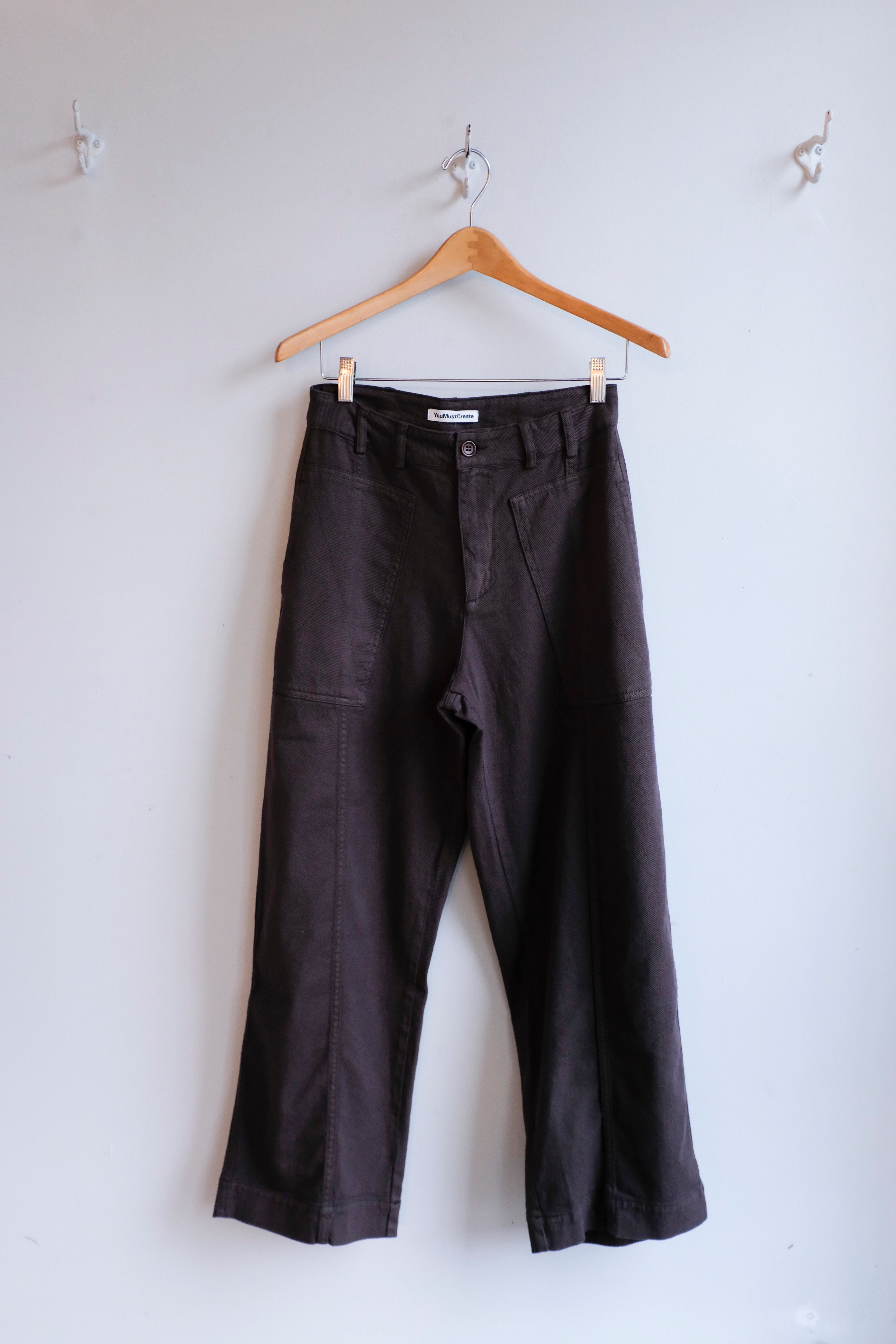 YMC - Peggy Trouser - Brown - Front
