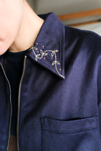 Load image into Gallery viewer, ymc - Bowie Shirt - Navy - collar detail
