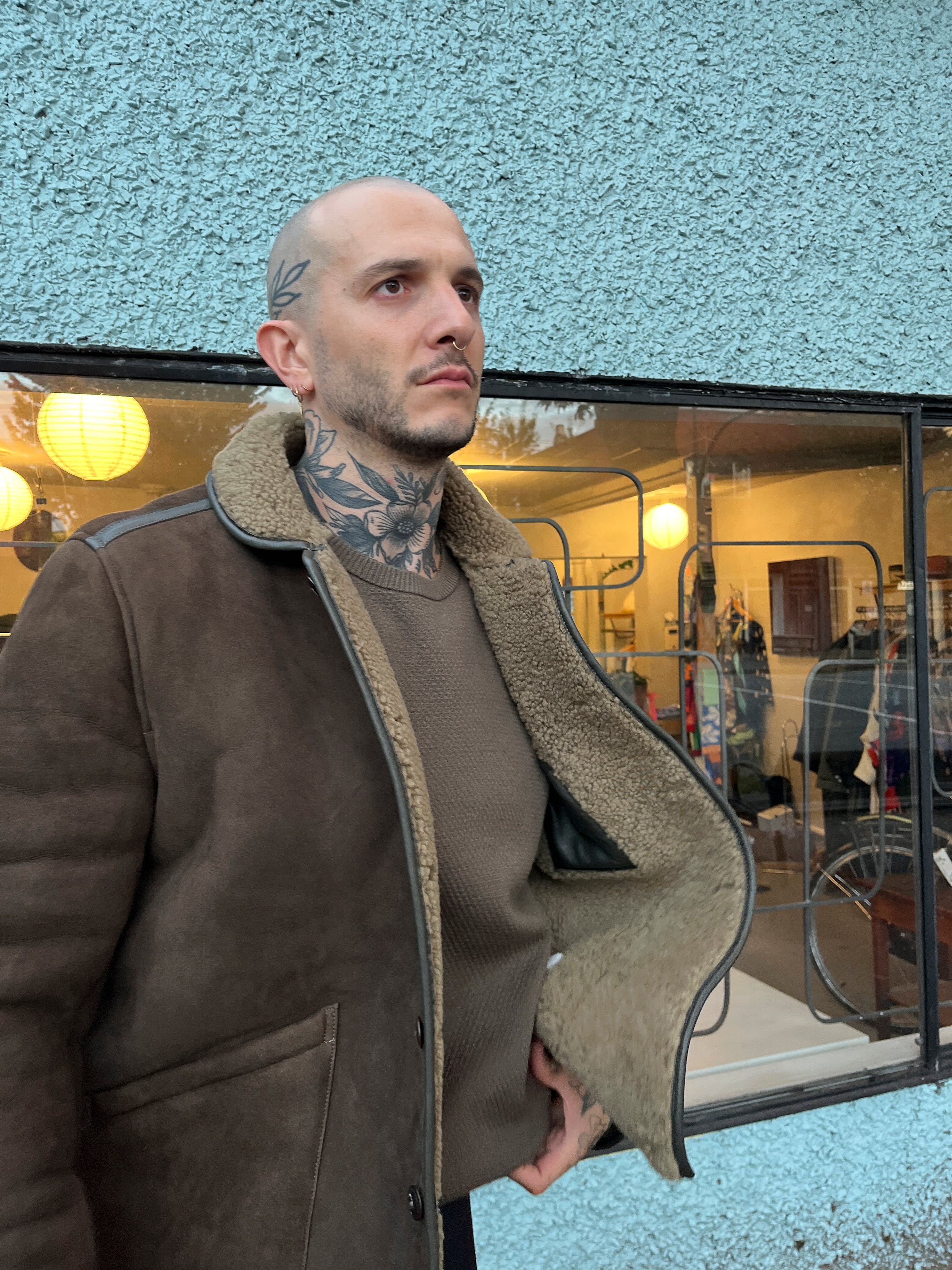 YMC - Brainticket Jacket - Olive Green - inside