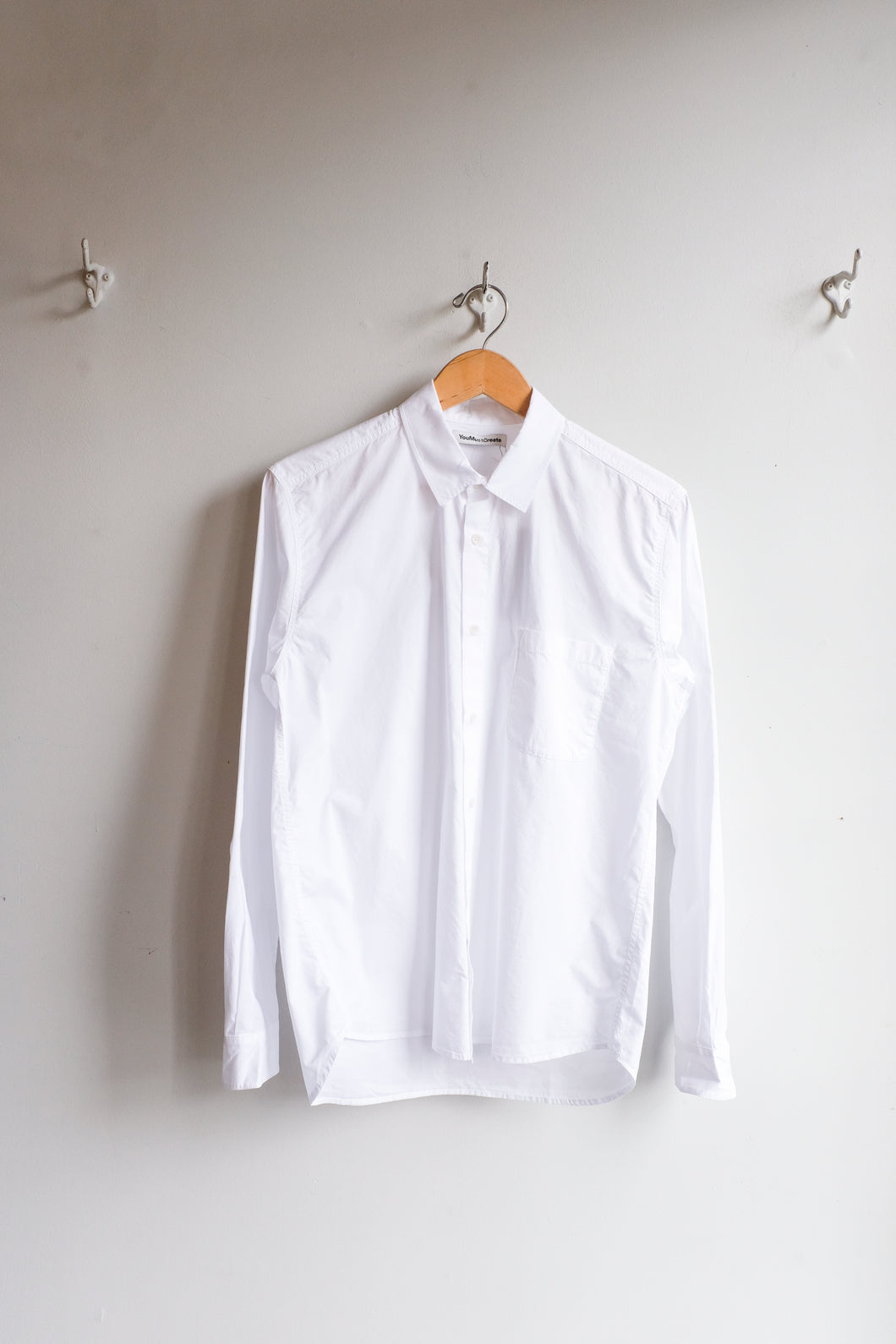 YMC - Curtis Shirt - White - flat front