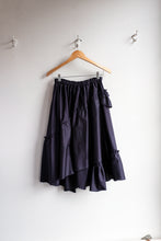 Load image into Gallery viewer, YMC - Draped Skirt - Navy - flat back
