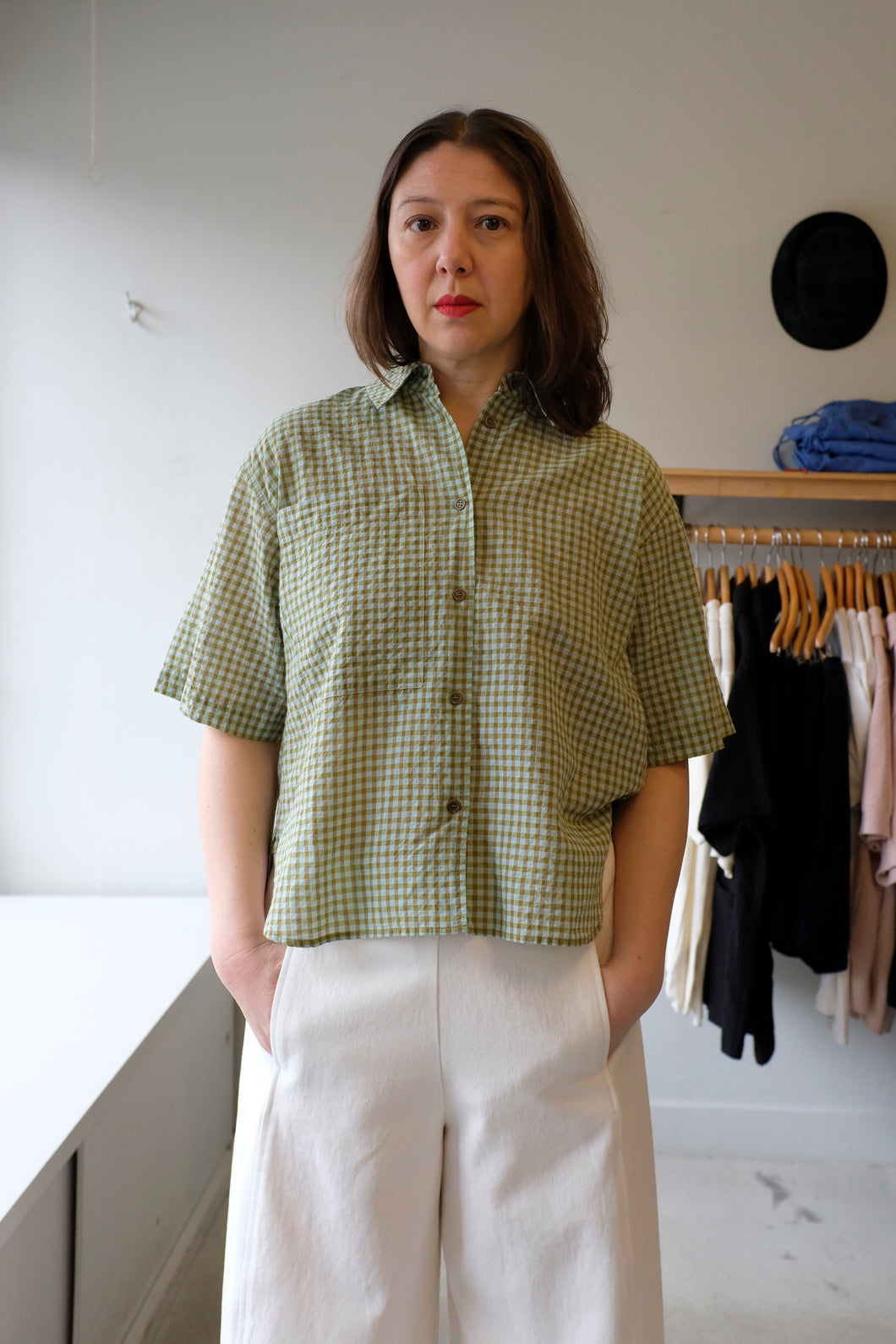 YMC - Eva Shirt - Green - front