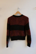 Load image into Gallery viewer, YMC - Foxtail Stripe Cardigan - Red/Brown - flat back
