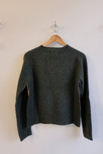 Load image into Gallery viewer, YMC - Jets Crew Knit Sweater - Green - flat back
