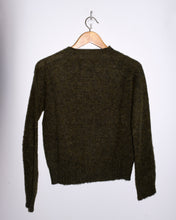 Load image into Gallery viewer, YMC - Jets Crew Neck Knit Sweater - Dark Green - flat back
