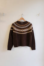 Load image into Gallery viewer, YMC - Jets Fairisle Crew Knit Sweater - Brown Multi - flat front
