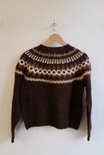 Load image into Gallery viewer, YMC - Jets Fairisle Crew Knit Sweater - Brown Multi - flat back
