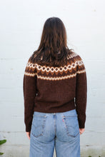 Load image into Gallery viewer, YMC - Jets Fairisle Crew Knit Sweater - Brown Multi - back
