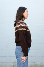 Load image into Gallery viewer, YMC - Jets Fairisle Crew Knit Sweater - Brown Multi - side
