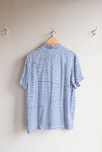 Load image into Gallery viewer, YMC - Malick Shirt - Blue Stripes/White Stripes - flat back
