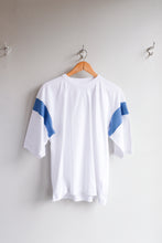 Load image into Gallery viewer, YMC - Skate T-Shirt (Women&#39;s) - white/blue - flat front
