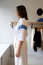 Load image into Gallery viewer, YMC - Skate T-Shirt (Women&#39;s) - blue stripe - side

