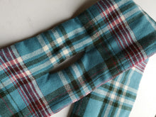 Load image into Gallery viewer, YMC Slot Scarf - Blue Multi Check pattern

