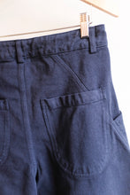 Load image into Gallery viewer, YMC - Twisted Seam Trouser - Navy - flat angled pocket seam detail
