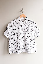 Load image into Gallery viewer, YMC - Vegas Shirt - White/Black Dots - flat front
