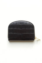 A.P.C Demi-Lune Coin wallet in Black Crorodile