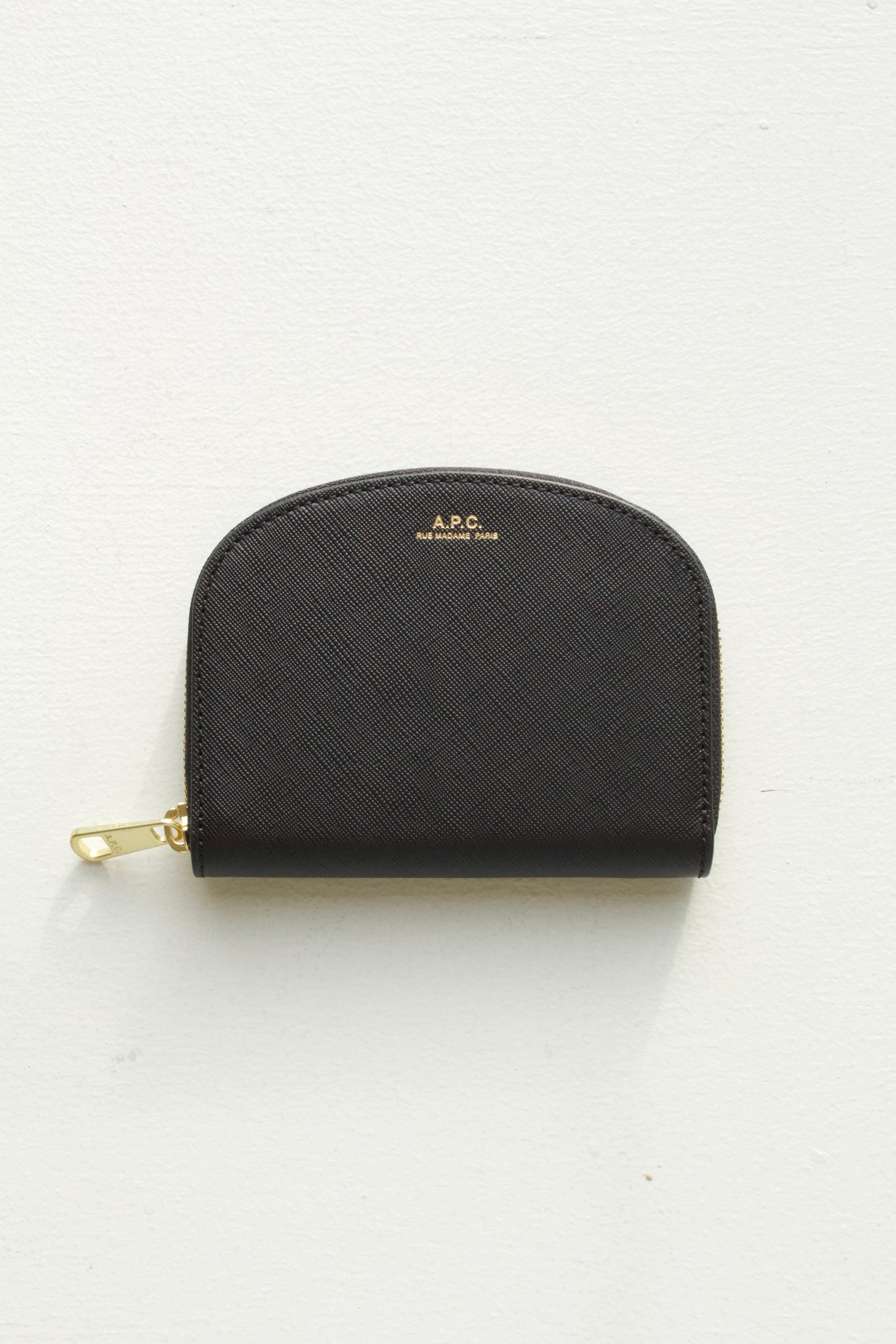 A.P.C Demi-Lune Mini Compact Wallet - Brown