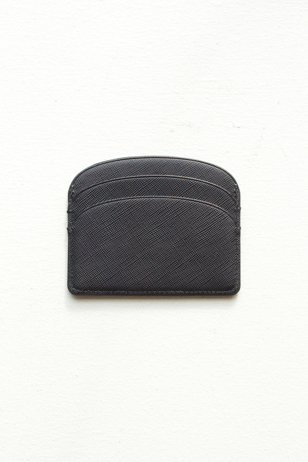 Demi-Lune Cardholder - Black Embossed calfskin leather - Eugene Choo - Womens Accessories