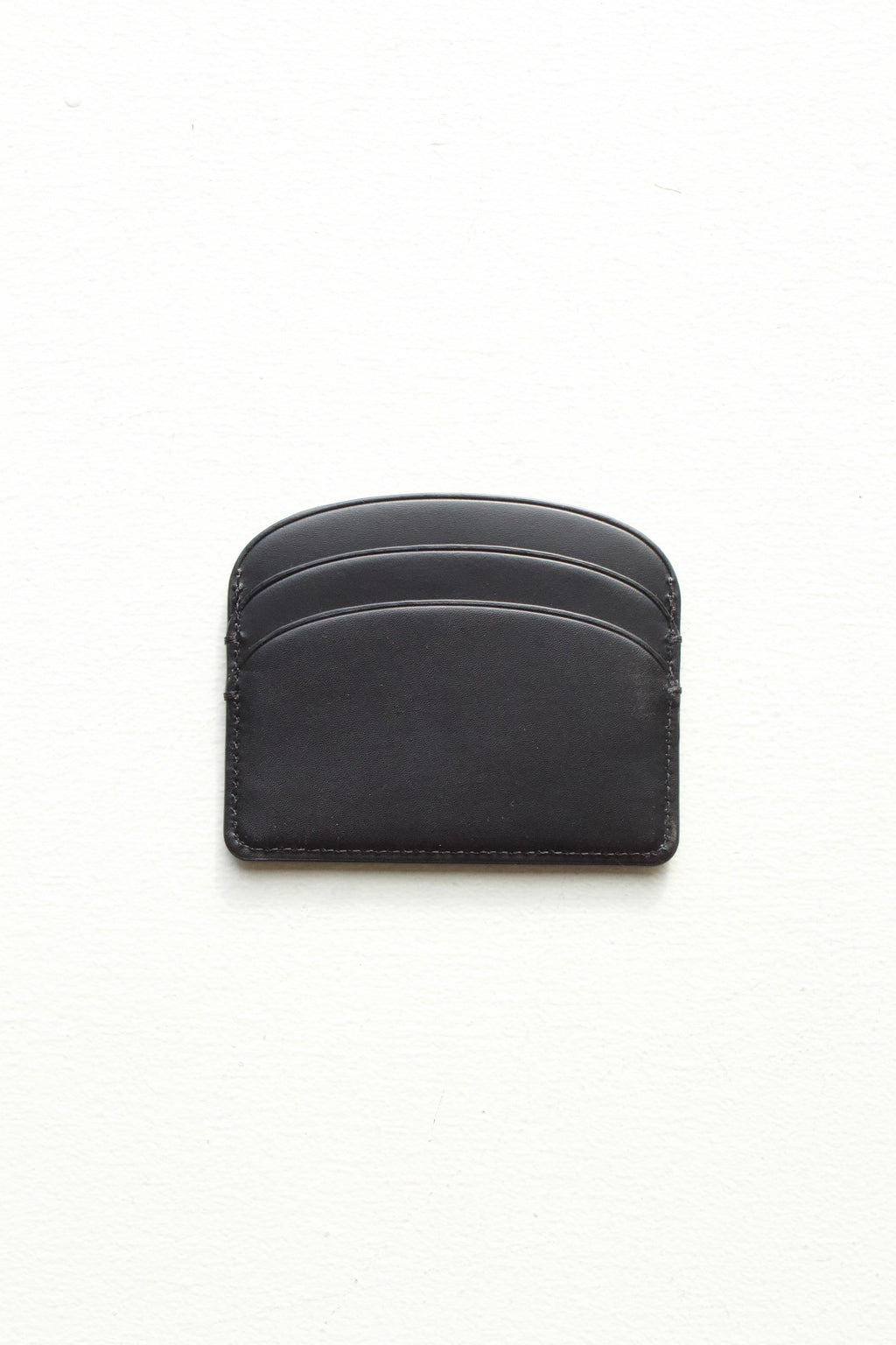 Demi-Lune Cardholder - Black calfskin leather