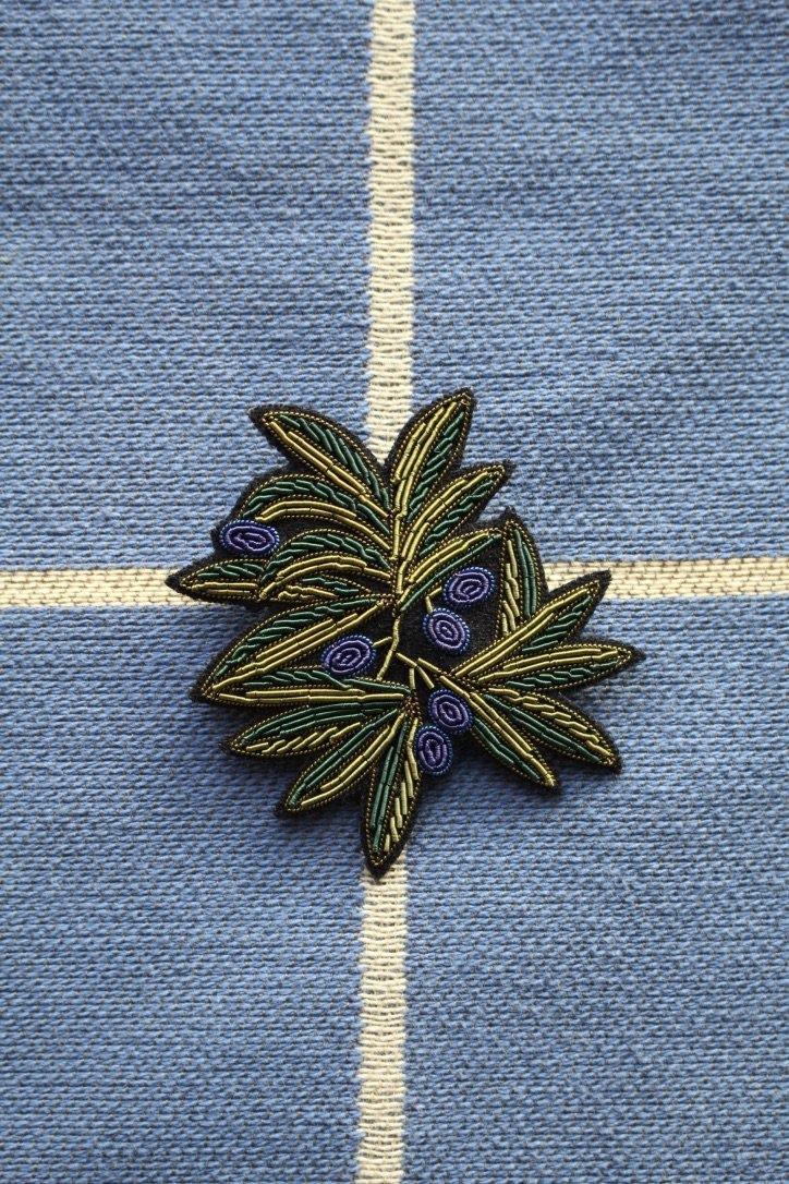 Hand Embroidered Brooch - Olive Branch - Eugene Choo