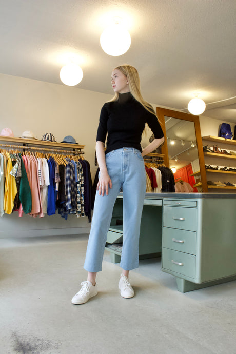 The New Sailor Jeans from APC - Eugene Choo: these washed out blue jeans have an ultra straight leg and a cropped fit
