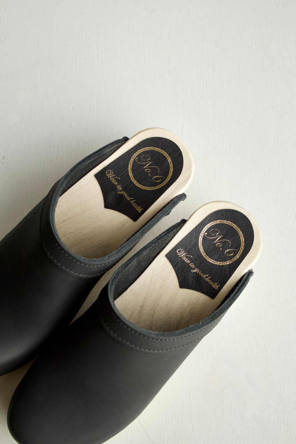 Old School Clog on Mid Heel - Black