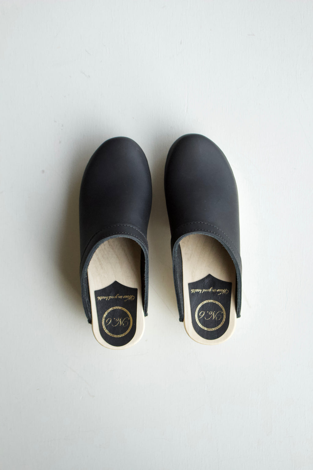 Old School Clog on Mid Heel - Black