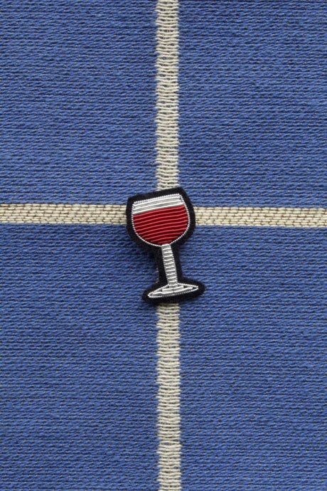 Hand Embroidered Brooch - Wine Glass - Eugene Choo