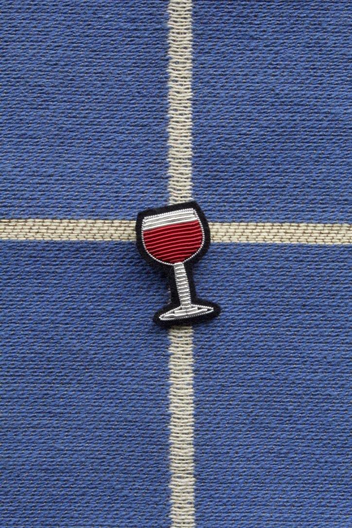 Hand Embroidered Brooch - Wine Glass - Eugene Choo