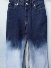 Load image into Gallery viewer, A.P.C. Long Sailor Jean - Bleached - front closeup of bleached denim gradient on the legs
