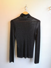 Load image into Gallery viewer, Filippa K Caroline Turtleneck - Black Lurex - back
