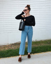 Load image into Gallery viewer, APC New Sailor Jean in Blue styled with Filippa K Nicole Top and No.6 Old School Clog - front
