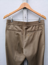 Load image into Gallery viewer, Filippa K Terry Cropped Trousers - Khaki Green - back closeup of waistband, back pockets
