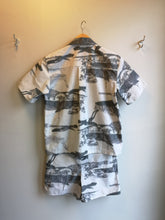 Load image into Gallery viewer, Henrik Vibskov Artist Shirt and Spyjama Shorts - Black White Ikat - back complete set
