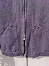Load image into Gallery viewer, Homecore Ancelin Twill Jacket - Navy - front closeup of bottom double zip

