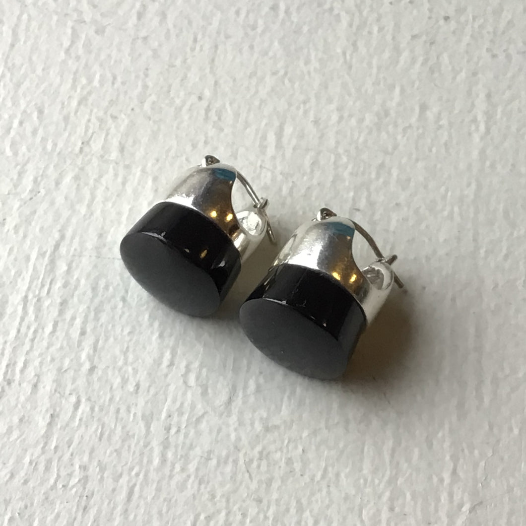 Lacar - Ball Earrings - Black Jade