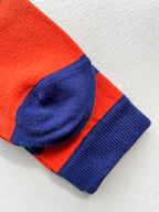 Henrik Viskov Siesta Socks Femme - Mandarin Green Navy - toe front