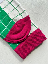 Load image into Gallery viewer, Henrik Vibskov Half Grid Socks Femme - Cream Green Purple - toe front

