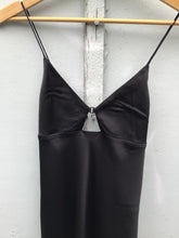 Load image into Gallery viewer, Satin Slip Dress- Black

