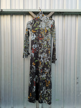 Load image into Gallery viewer, Ka Wa Key - Distressed Print Turtleneck Dress - Black Floral - back
