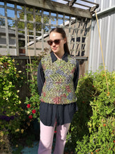 Load image into Gallery viewer, Ka Wa Key - Faded Melange Floral V-neck Sweater - Neon Garden - front
