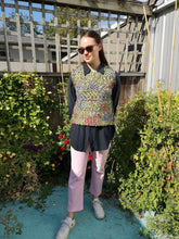 Load image into Gallery viewer, Ka Wa Key - Faded Melange Floral V-neck Sweater - Neon Garden - front

