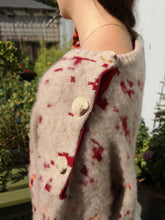 Load image into Gallery viewer, Ka Wa Key - Mohair Jacquard Sweater - Faded Stripe - back shoulder buttons detail
