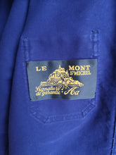 Load image into Gallery viewer, Le Mont St Michel - Genuine Work Jacket - Blue - Brand label on inner side of left chest pocket
