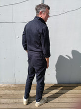 Load image into Gallery viewer, Le Mont St Michel - Work Jumpsuit - Navy Cotton Twill - back
