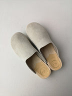 No.6 - Contour Clog on Flat Base - Chalk Suede