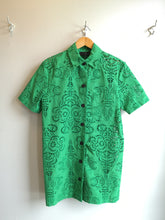 Load image into Gallery viewer, No.6 Mack Shirt Dress - Green Eyelet - front
