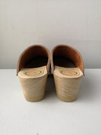 No.6 - Old School Clog on Mid Heel - Bourbon